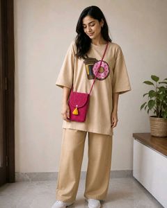 Lama cute Pink Sling Bag with Tassel