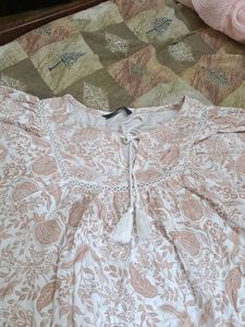 Boho Floral Print Tunic Top