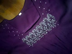 Purple 💜 Stone Worked Dress