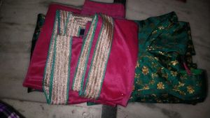 A Banarasi Silk Kurti salwar With Dupatta