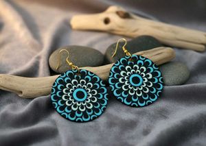 Bohemian Mandala Round Earrings