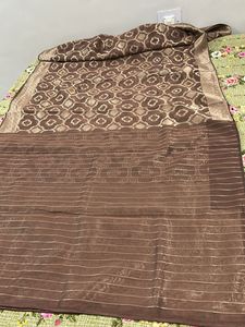 New-🪩Elegant Brown Saree with Blouse