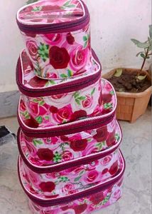 Floral Makeup Organizer Set