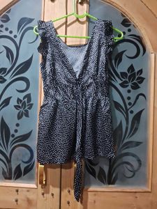 Polka Dot Ruffle Sleeve Top