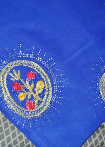 Royal Blue Embroidered Saree