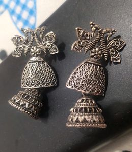 Women pack of 3 oxidized earringsBase Metal: AlloyPlating: Oxidised SilverSizing: AdjustableStone Type: No StoneType: JhumkhasNet Quantity (N): 3