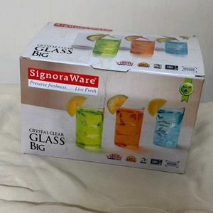 🆕 SignoraWare Crystal Clear Glass Set