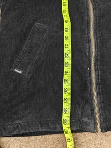 Men's Black Corduroy Jacket with Sherpa Collar