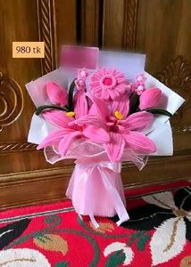 Handmade Pink Flower Bouquet