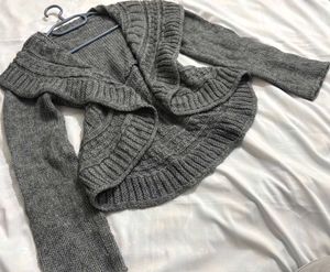 🎉Buy1 Get1 Free🎉Grey Knit Cardigan R