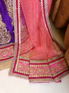 Purple Embroidered Lehenga Choli Set