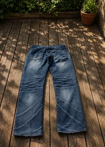 Distressed Blue Denim Jeans