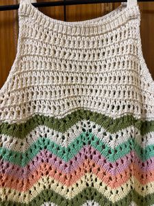 Boho Crochet Chevron top