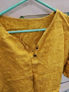 Yellow Cotton Kurta