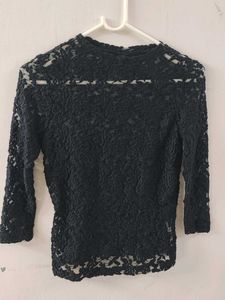 Elegant Black Lace Top