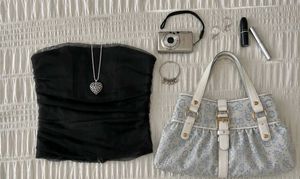 black mesh corset top