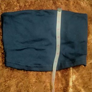 Imported Black Tube Top With Adjustable Back Strap