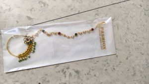 Elegant Gold two Nath with Pearl Drop