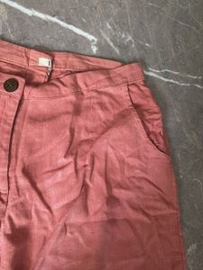 Wide Leg linen Crop Pants