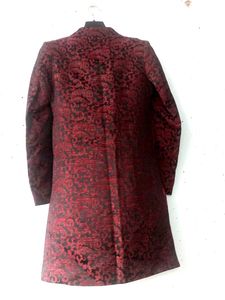 Maroon &amp; Black Sherwani