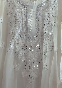 chikankari Kurta with Mirror Work and inner