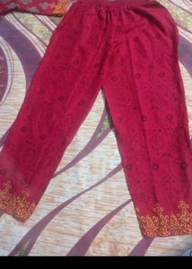 Stylish Red &amp; Yellow Printed Kurta Set