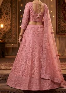 elegant wedding pink lehnga choli