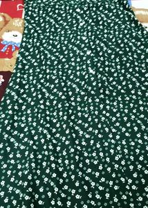 Green N White Colour Dress