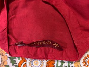 Maroon Straight Kurta with Printed Palazzos