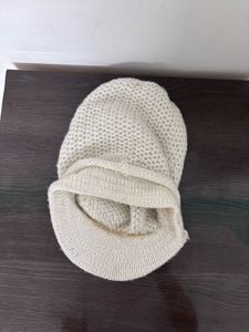 Chic Knit Beanie with Flower Detail