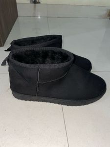 Truffle Collection Suede Fur Boots Ankle Length