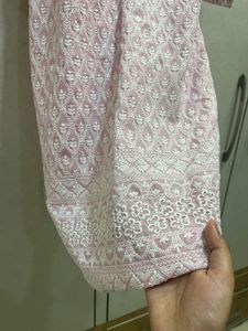 Beautiful Pink Chikankari Kurta