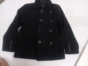Black Double-Breasted Peacoat 5,6 years children