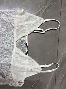 Floral lace sheer Leotard top adjustable straps