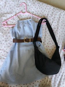 H&M Blue Striped chic dress