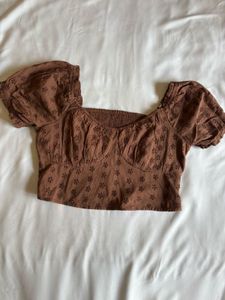 Brand new cotton schiffli top