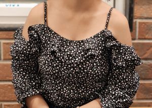 Crop Top | Off Sholder|H&amp;M Color Black