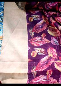 free shipping Vibrant Floral Print Saree with Blou