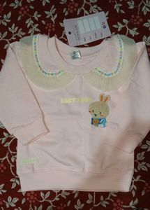 Baby Girl Pink Bunny Sweatshirt