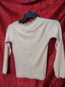 Chic Long Sleeve Top with Ruffle Trim