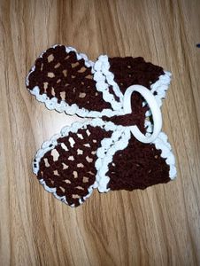 Handmade Crochet bow style rubber band