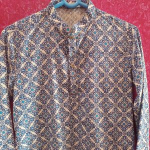 Blue Printed Kurta