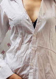 Chic White Button-Down Shirt
