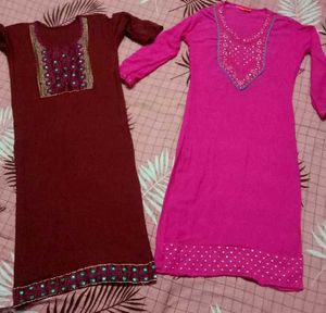 Set of 2 Embellished Kurtis