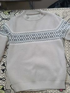 Cozy Geometric Pattern Knit Sweater
