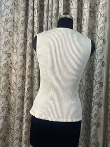 Sleeveless Ribbed Knit Top