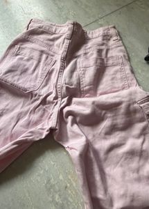Pink Cargo Style Pants