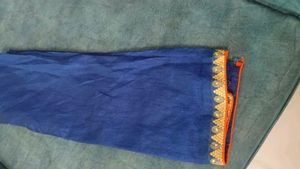 Beautiful Royal Blue Embroidered Saree