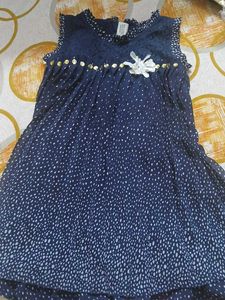 Cute Blue Polka Dot Dress