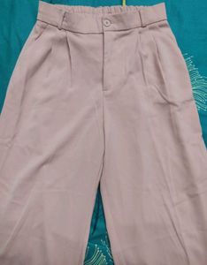 Elegant Peach Wide-Leg Pants